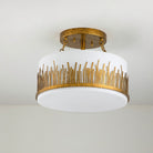 Lucas + McKearn - FM90610G-15 - Three Light Semi-Flush Mount - Sawgrass - Gold