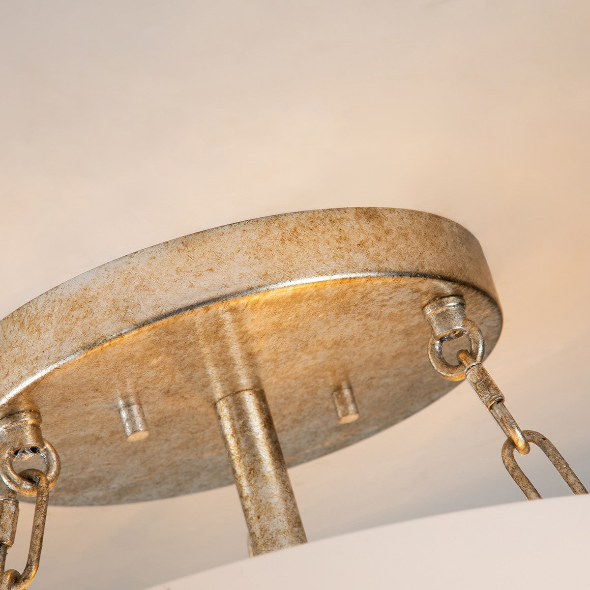 Lucas + McKearn - FM90610S-15 - Three Light Semi-Flush Mount - Sawgrass - Silver