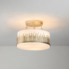 Lucas + McKearn - FM90610S-15 - Three Light Semi-Flush Mount - Sawgrass - Silver