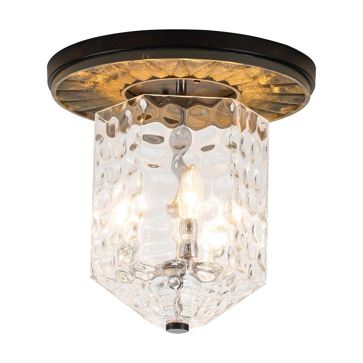 Lucas + McKearn - FM91595MB-14 - Three Light Flush Mount - Navarre - Black+Grey