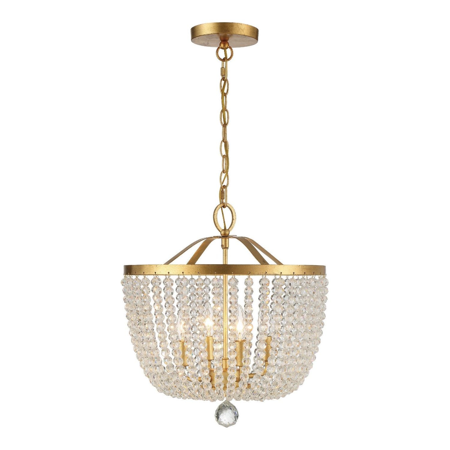 Crystorama - 604-FB - Four Light Chandelier - Rylee - Forged Bronze