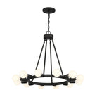 Crystorama - 9045-BK - 12 Lumières Suspendu - Dakota - Noir