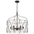Crystorama - ZUC-A9035-EB-GA - Six lumières Suspendu - Zucca - Bronze Anglais + Or Antique