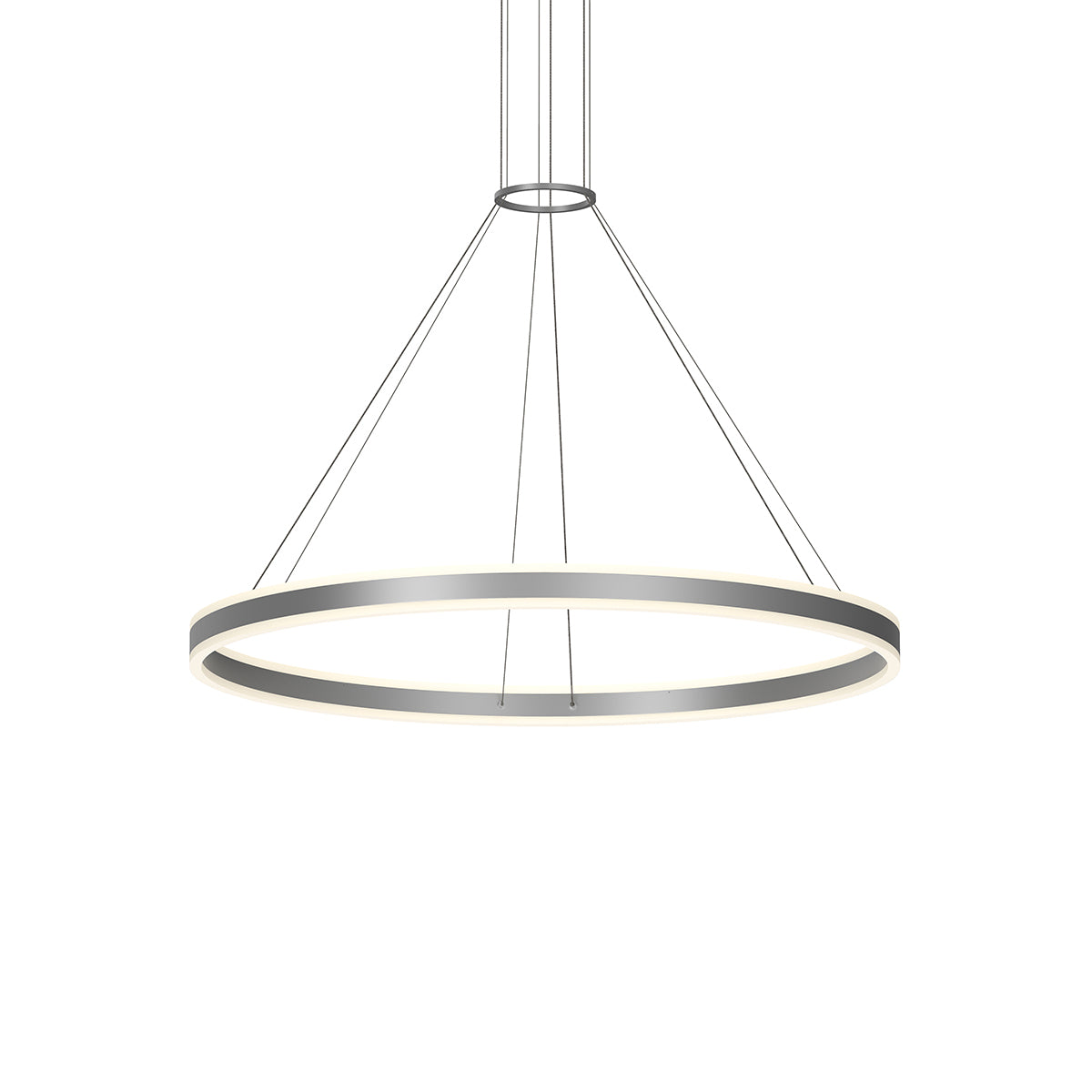 Sonneman 2307.16-J20 Double Corona LED Suspension en aluminium satiné brillant
