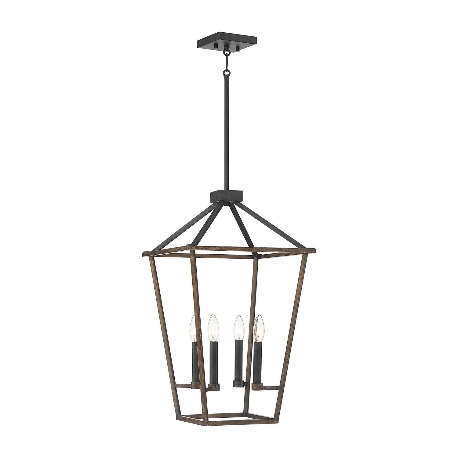 Lighting One E - V6-L3-5301-4-68 - Four Light Pendant - Oaklawn - Whiskey Wood