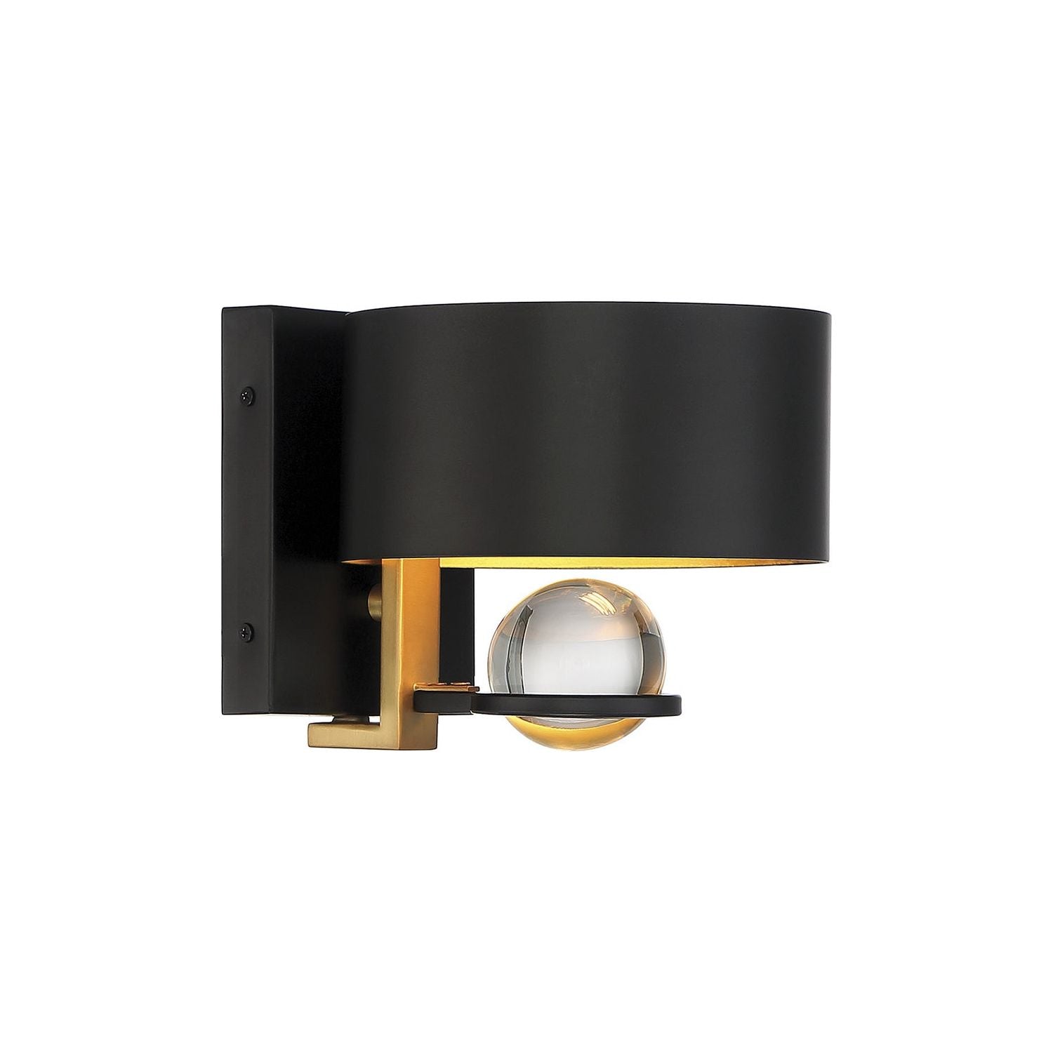 Lighting One E - V6-L9-2925-1-51 - One Light Wall Sconce - Chambord - Vintage Black W/ Warm Brass