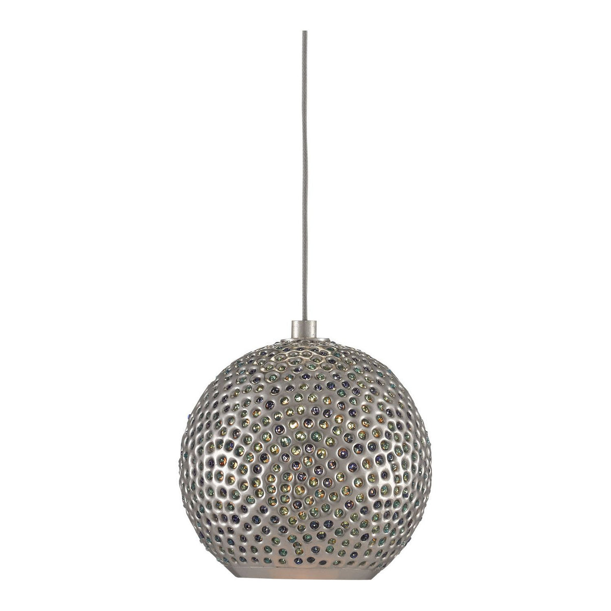 Currey and Company - 9000-0681 - One Light Pendant - Giro - Blue/Nickel