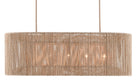 Currey and Company 9000-0737 Mereworth Oval Suspendu en naturel/beige