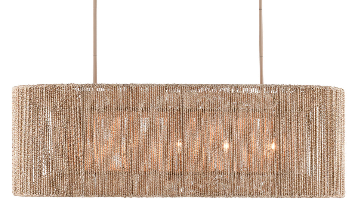Currey and Company 9000-0737 Mereworth Oval Suspendu en naturel/beige