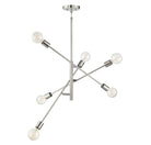 Lumière Meridian M10084PN Six Suspendu en nickel poli