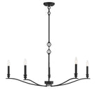 Meridian M10086MBK Five Light Chandelier in Matte Black