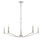 Meridian M10086PN Five Light Chandelier in Polished Nickel