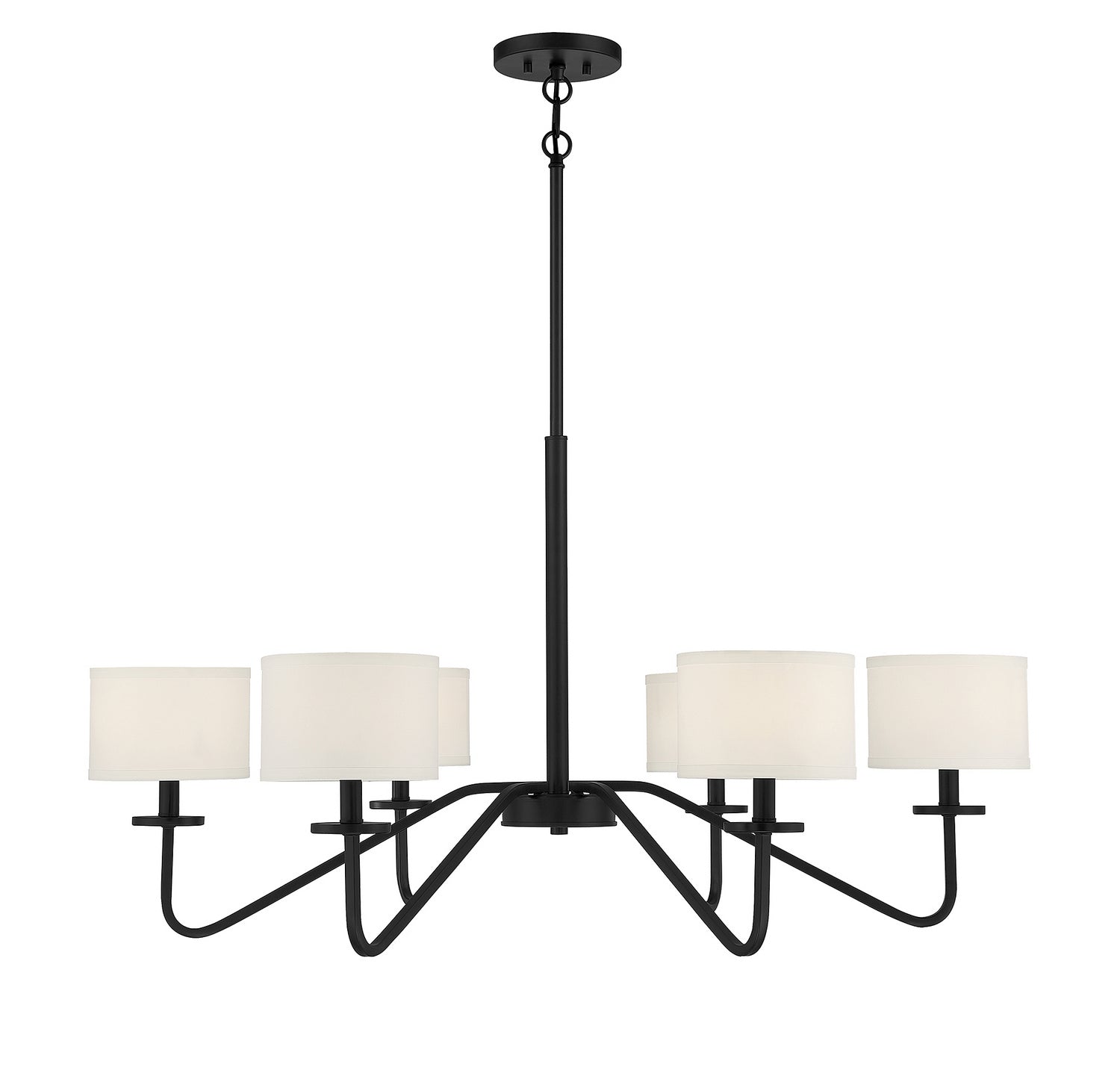 Meridian M10092MBK Six Lumières Suspendu en noir mat