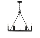 Meridian M10093MBK Six Lumières Suspendu en noir mat