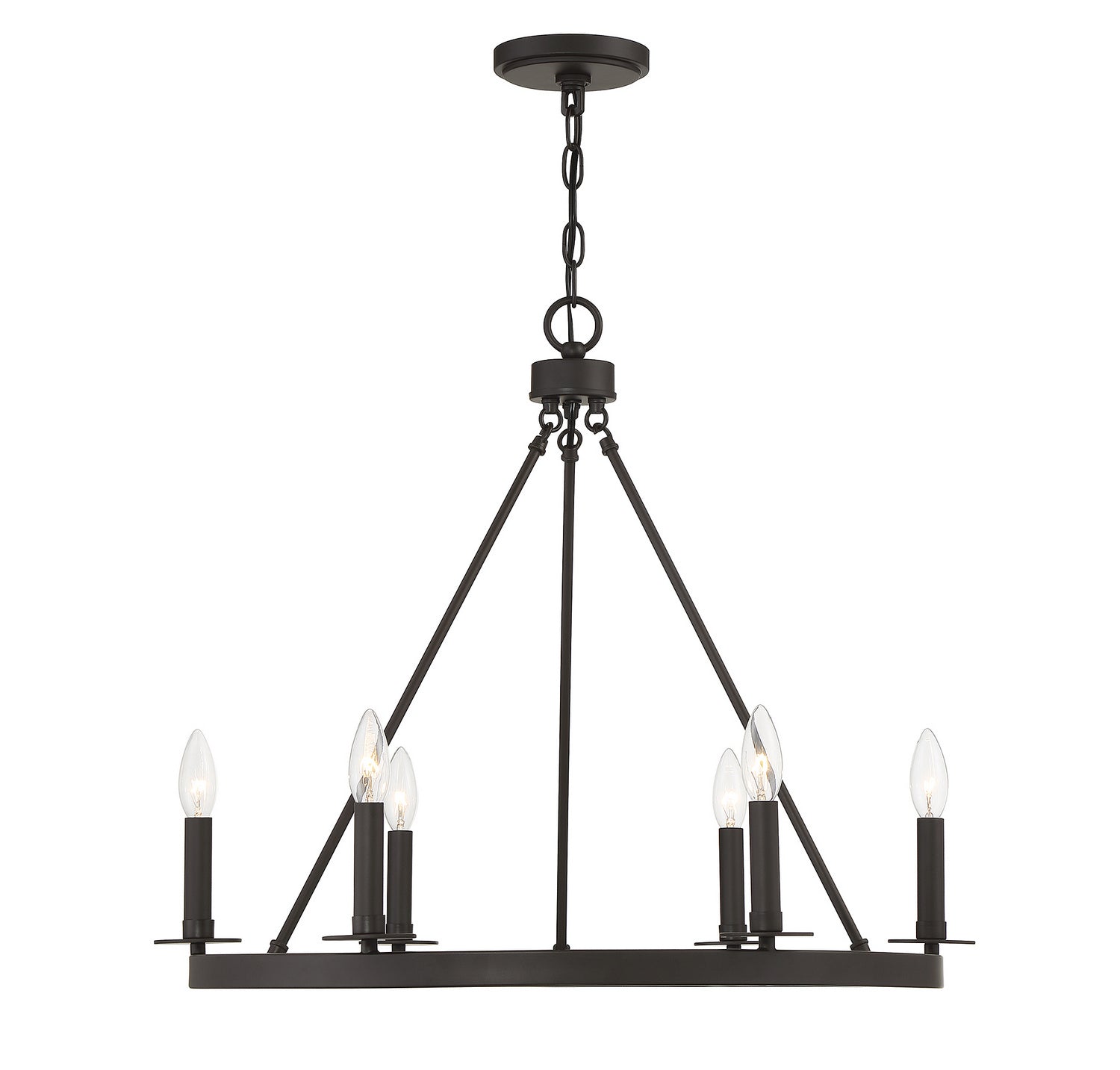Meridian M10093ORB Six Lumières Suspendu en bronze huilé