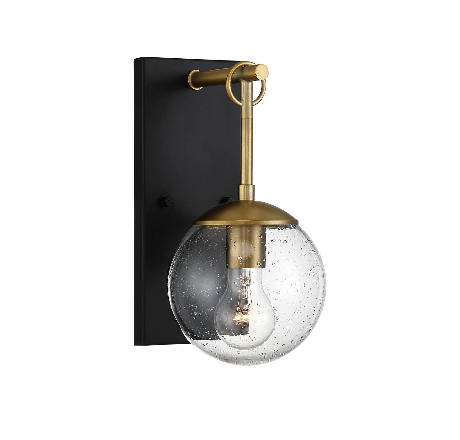 Meridian M50029ORBNB Une lumière extérieure Murale en bronze huilé avec laiton naturel