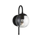 Meridian M50030BK Lampe extérieure à une lumière Murale en noir mat