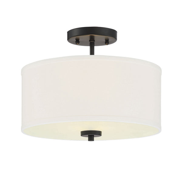 Meridian Two Light Semi-Flush Mount