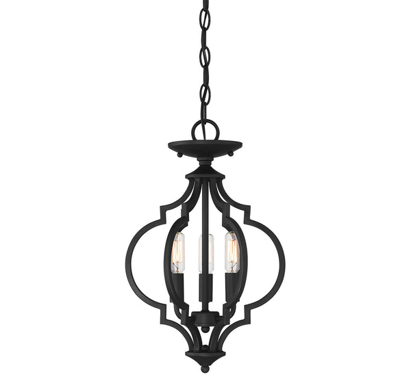 Meridian Three Light Semi-Flush Mount