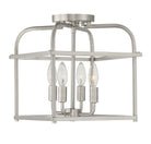 Meridian M60061BN Quatre Lumières Semi-Plafonnier en nickel brossé