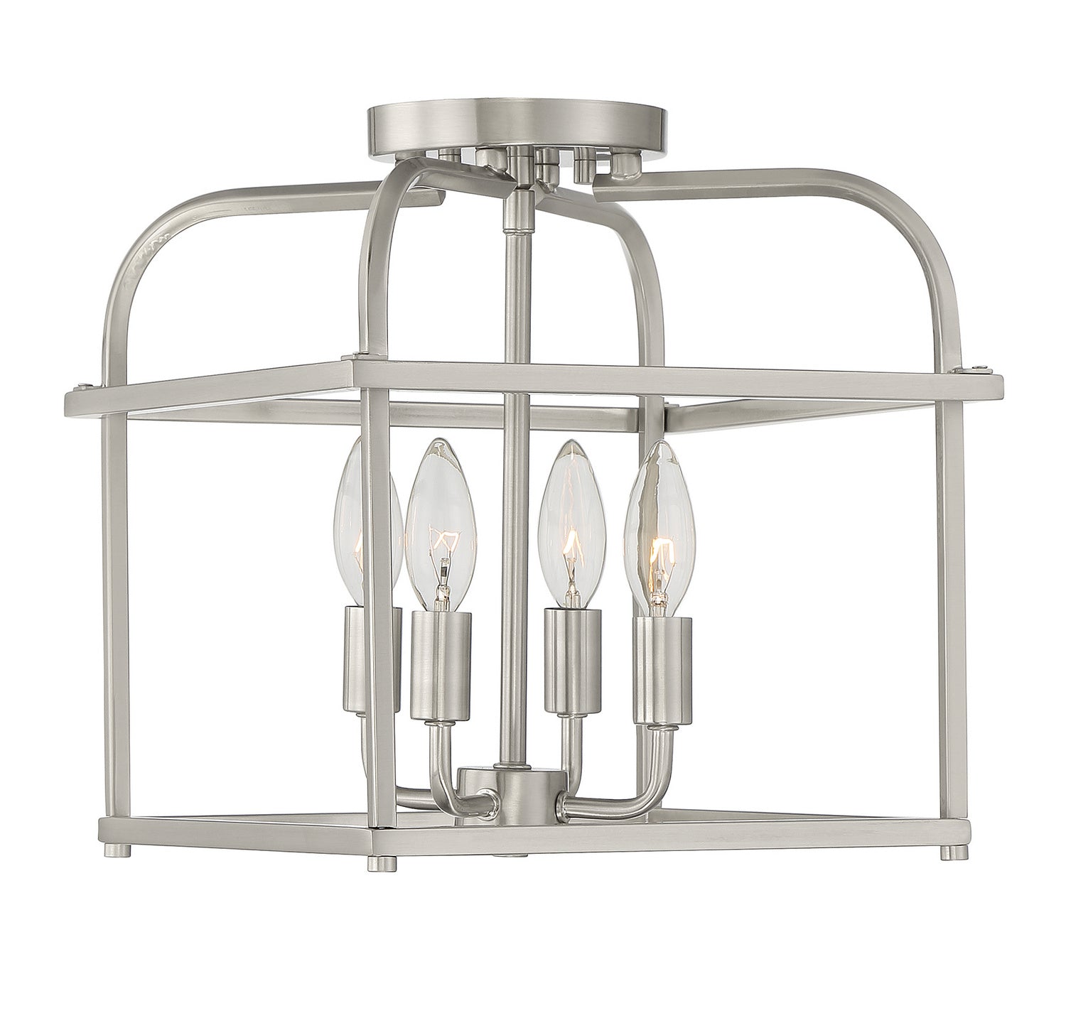 Meridian M60061BN Quatre Lumières Semi-Plafonnier en nickel brossé