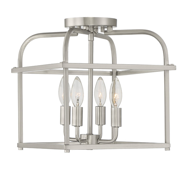 Meridian Four Light Semi-Flush Mount