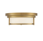 Meridian M60062NB Two Light Flush Mount in Natural Brass