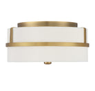 Meridian M60065NB Two Light Flush Mount in Natural Brass