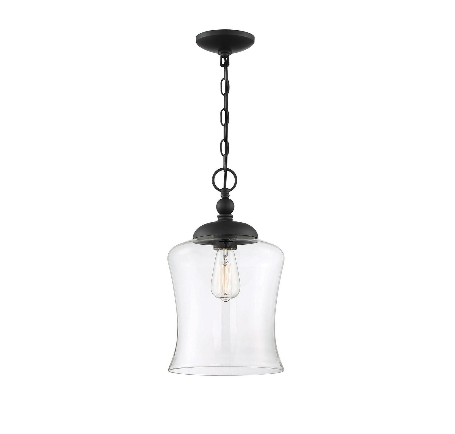 Meridian M70019MBK One Light Mini Pendant in Matte Black