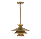 Meridian M70096NB One Light Pendant in Natural Brass