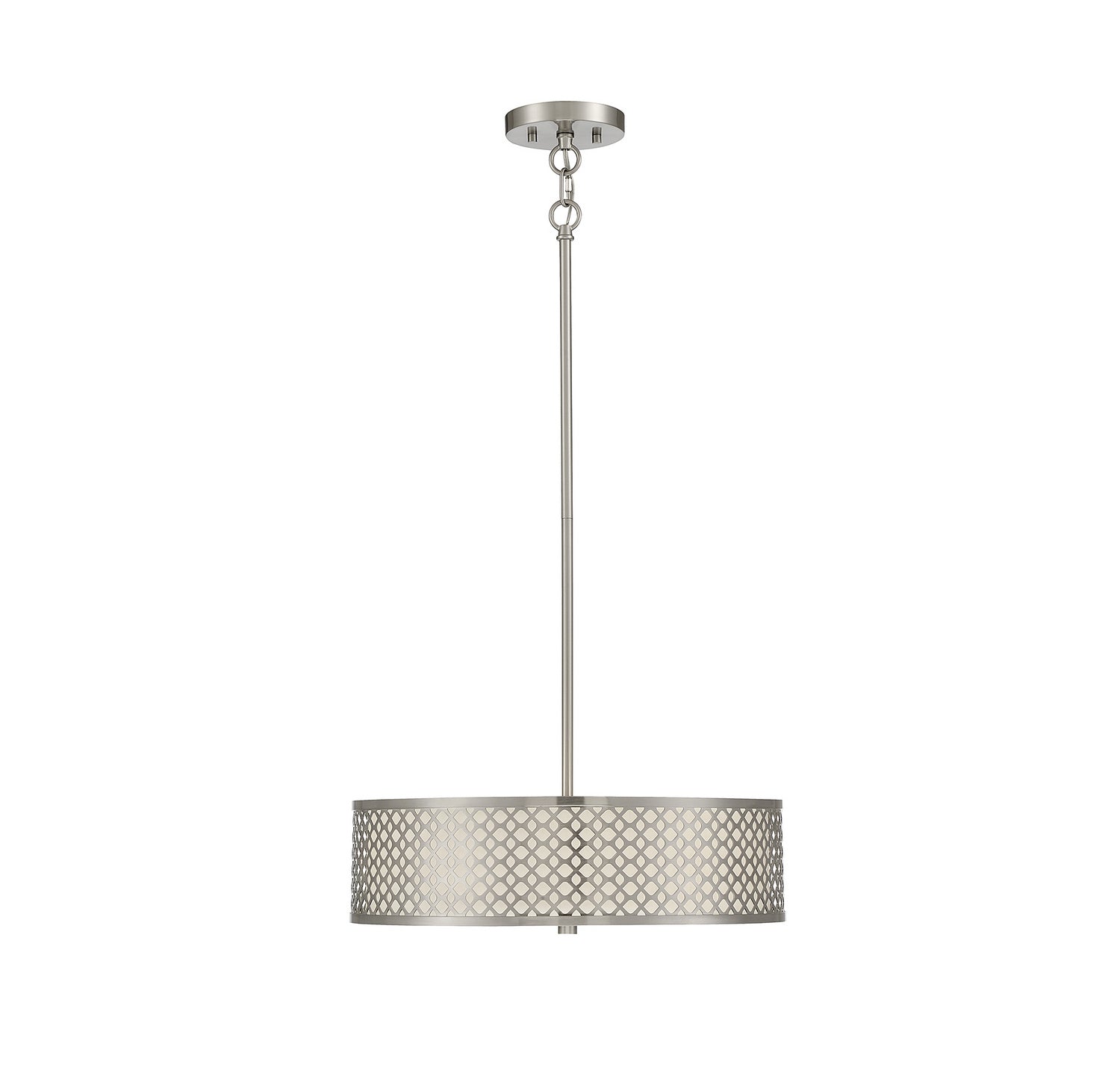 Meridian M70108BN Three Light Pendant in Brushed Nickel