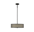 Meridian M70108MBK Three Light Pendant in Matte Black