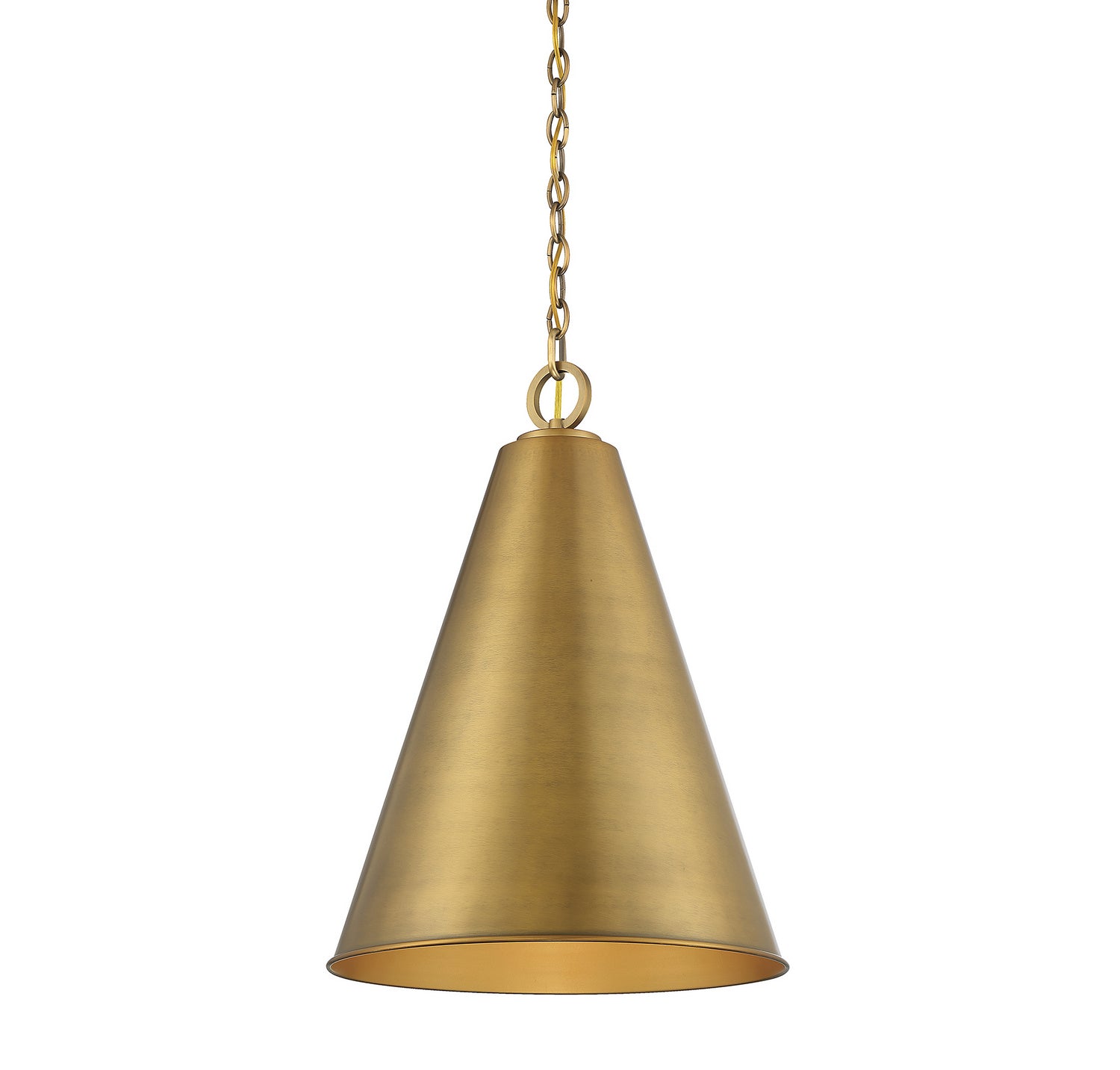 Meridian M70112NB One Light Pendant in Natural Brass