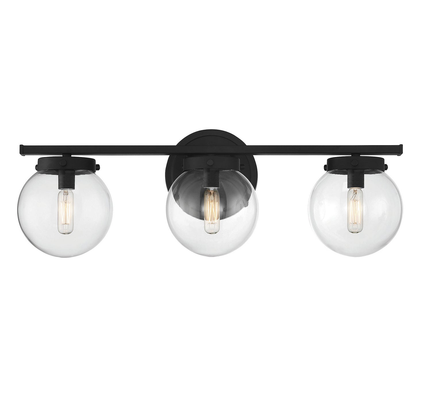 Meridian M80024MBK Three Light Bathroom Vanity Light in Matte Black