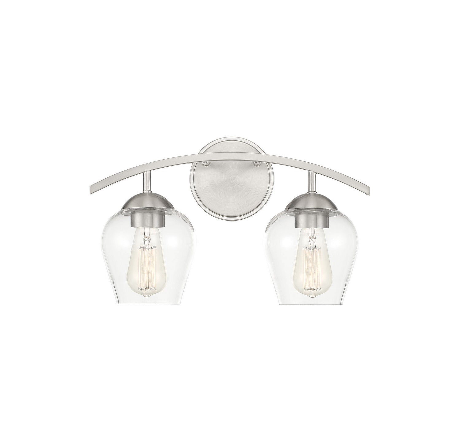 Meridian M80031BN Two Light Bathroom Vanity Light in Brushed Nickel