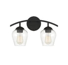 Meridian M80031MBK Two Light Bathroom Vanity Light in Matte Black