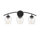 Meridian M80032MBK Three Light Bathroom Vanity Light in Matte Black
