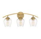 Meridian M80032NB Three Light Bathroom Vanity Light in Natural Brass