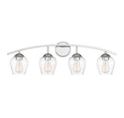 Applique murale de salle de bain Meridian M80033CH à quatre lumières, chromée