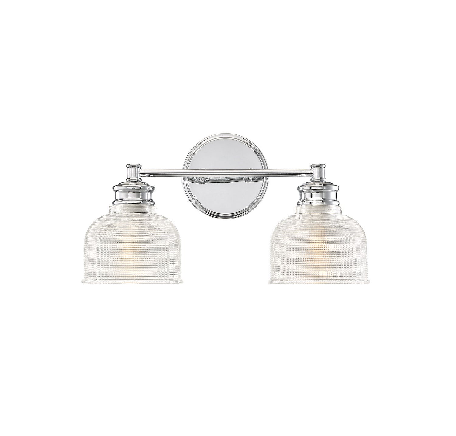Applique murale de salle de bain Meridian M80034CH à deux lumières, chromée