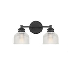 Applique murale de salle de bain à deux lumières Meridian M80034MBK, noir mat