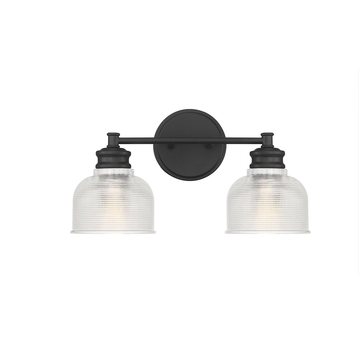Applique murale de salle de bain à deux lumières Meridian M80034MBK, noir mat