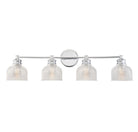 Applique murale de salle de bain Meridian M80036CH à quatre lumières, chromée