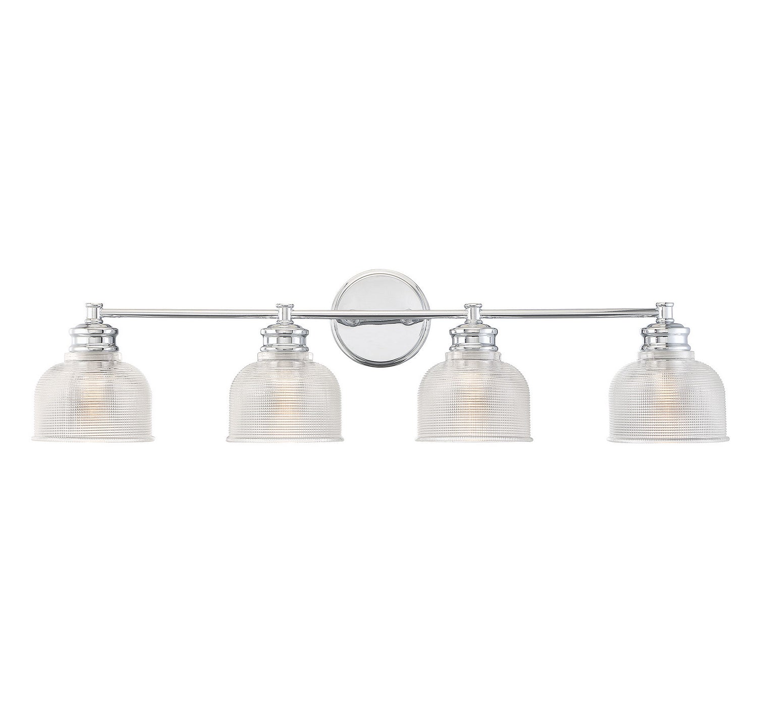 Applique murale de salle de bain Meridian M80036CH à quatre lumières, chromée