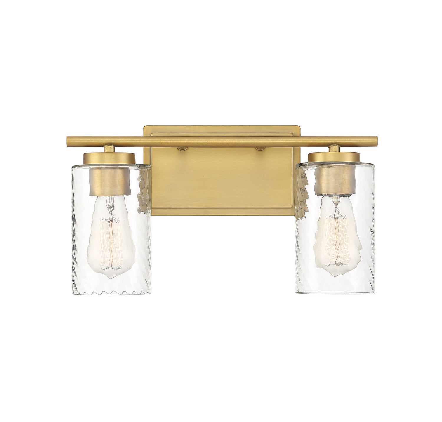 Meridian M80037NB Two Light Bathroom Vanity Light in Natural Brass