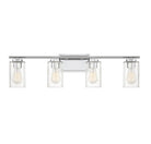 Meridian M80039CH Four Light Bathroom Vanity Light in Chrome