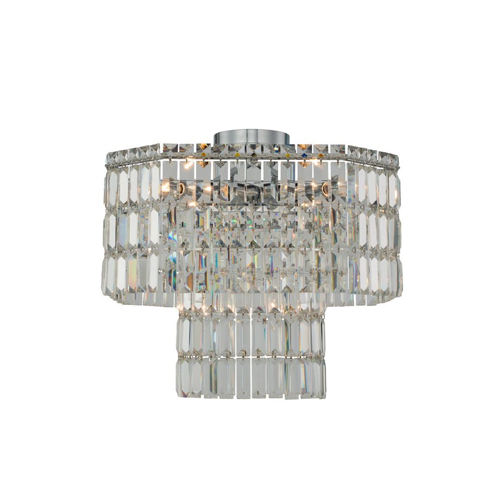 Allegri - 036545-010-FR001 - Six Light Semi Flush Mount - Livelli - Polished Chrome