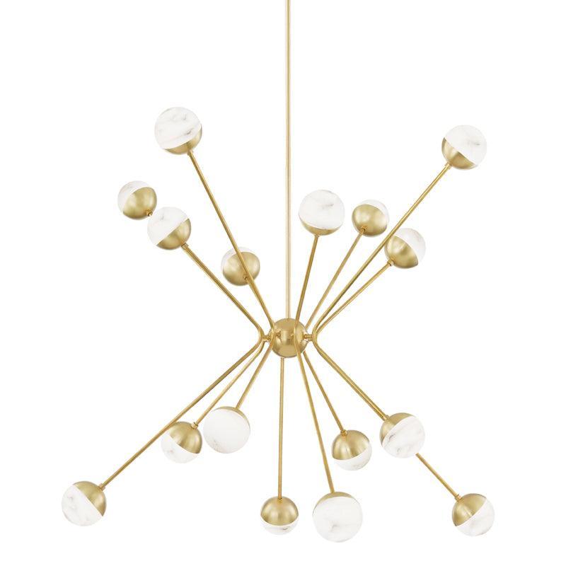Montreal Lighting & Hardware - Saratoga LED Chandelier by Hudson Valley Lighting | OPEN BOX - 2851-AGB-OB | Montreal Lighting & Hardware
