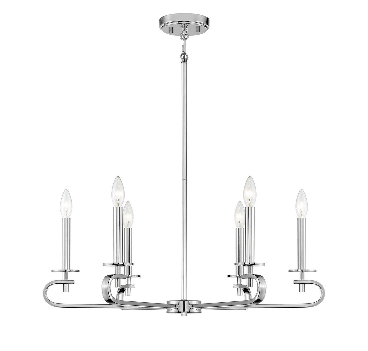 Savoy House - 1-2450-6-109 - Six Light Chandelier - Torino - Polished Nickel