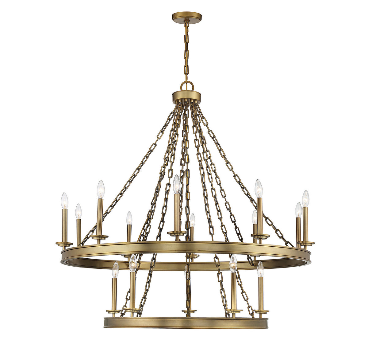 Savoy House - 1-4406-15-322 - 15 Light Chandelier - Seville - Warm Brass